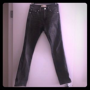 Gap slim straight leg gray high rise jeans